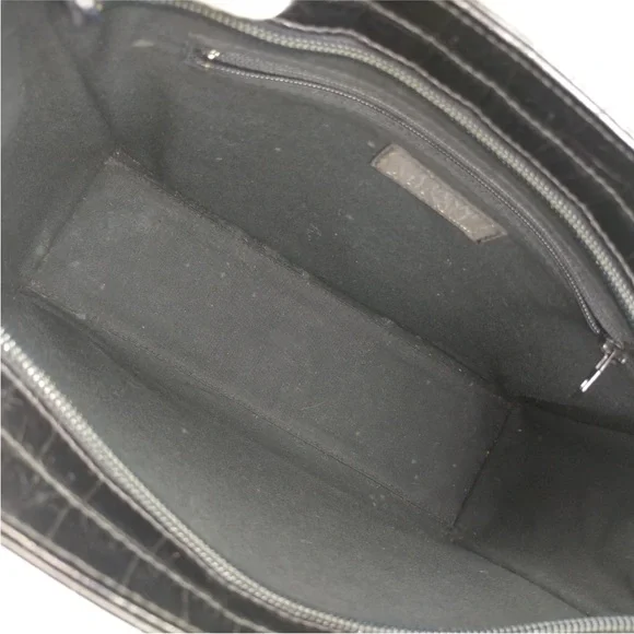 Versace Croc Embossed Leather Shoulder Bag - Picture 8 of 9